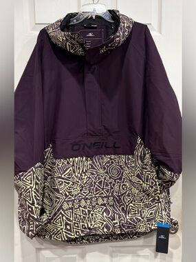 O'Neill O’riginals Men's XL Anorak Snowboard Jacket Waterproof Ski Purple NWT